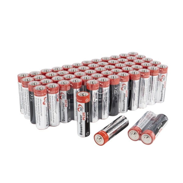 Batterien, DauerPower Plus, AA Mignon LR6, 1,5V, 2500 mAh, 60 Stück