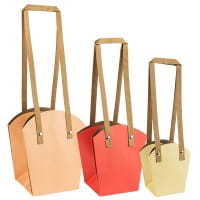 Geschenk-Taschen für Pflanzen, verschiedene Größen und Farben, 3 Stück