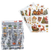 Diamond-Painting-Sticker, Winter/Weihnachten 3, DIN A4, 4 Bogen