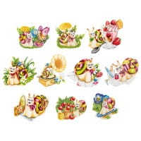 3-D Motive, Schnecke "Carsten", 5,5-10cm, 10 Motive