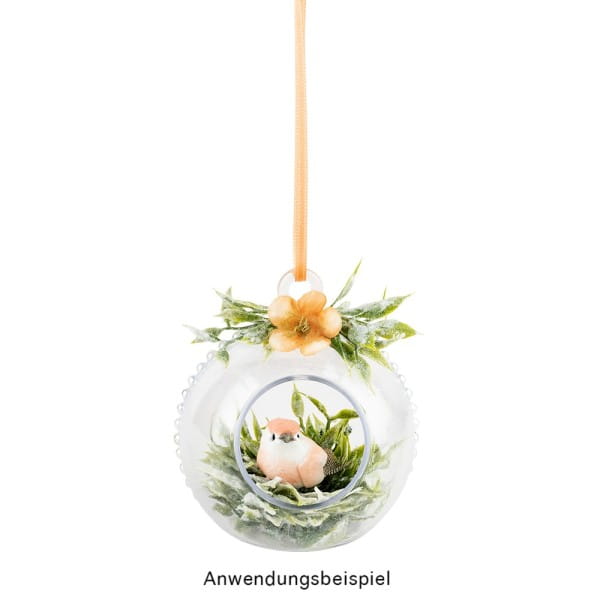 Deko-Federvögel, 5cm x 2,4cm x 2,3cm, 5 verschiedene Farben, 10 Stück