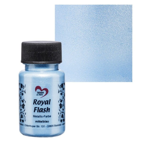 Metallic-Farbe "Royal Flash", mittelblau, 50ml