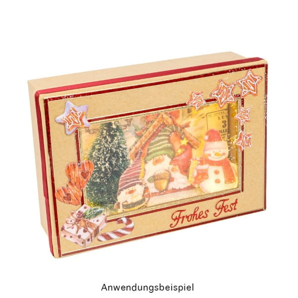 Kraftpapier-Geschenkboxen, rechteckig, verschiedene Größen, Rohlinge zum Weiterverzieren, 10 Stück