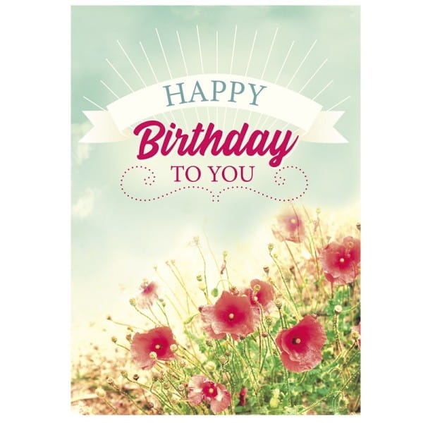 Postkarten, Geburtstag, 10,5cm x 14,8cm, 250 g/m², 24 verschiedene Designs, 24 Stück