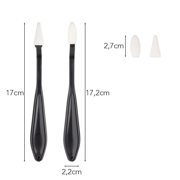 Spachtel mit Schwamm-Applikatoren, spitz & oval, inkl. Applikatoren, 22-teilig