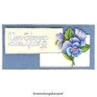 3-D Motive, Blumen in Blau-Violett, 6,5-9,5cm, 10 Motive