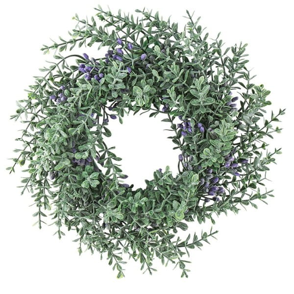 Deko-Kranz, Design 14, innen: Ø 9,5cm, außen: Ø 25,5cm, mit violetten Knospen | Kränze | Floristik | Deko- & Geschenkartikel