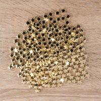 Perlen, Stern 1, flach, 1cm x 0,4cm, hellgold, 250 Stück