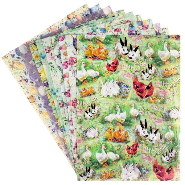 Motiv-Transparentpapiere Deluxe, Ostern, DIN A4, versch. Designs, 10 Bogen