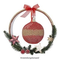 Diamond-Painting-Lineal, Weihnachtskugel, Motivgröße: 9,2cm x 11,3cm