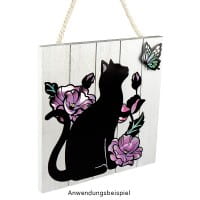 Metallic-Sticker, Katze, mit spiegelndem Metallic-Effekt, 30 x 21cm