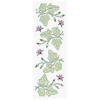 Strass-Ornamente, Blumen & Blätter, mehrfarbig, teilweise mit Veredelung, 5 Bogen