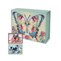 Diamond-Painting-Magnetboxen, Schmetterlinge, 21,5cm x 15cm x 6,5cm, 900g/m², 3 Stück