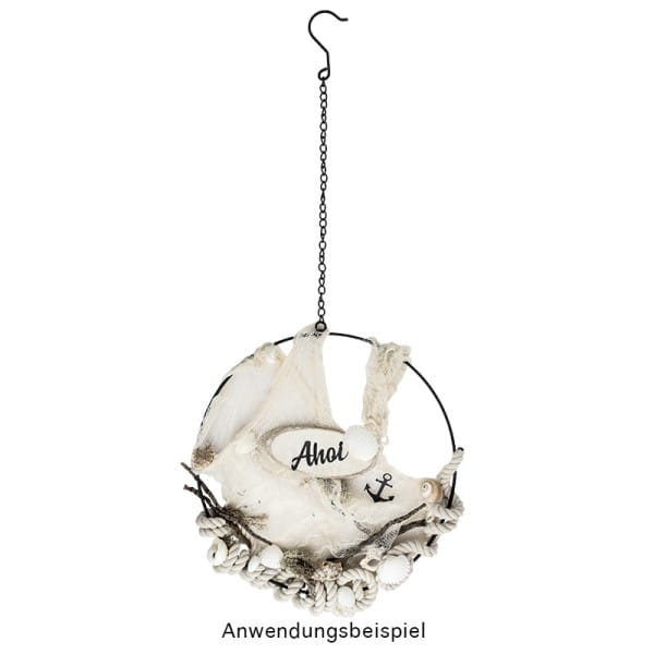 Metallring, mit Aufhängung, Ø 35cm, schwarz