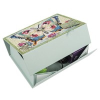 Diamond-Painting-Magnetboxen, Schmetterlinge, 21,5cm x 15cm x 6,5cm, 900g/m², 3 Stück