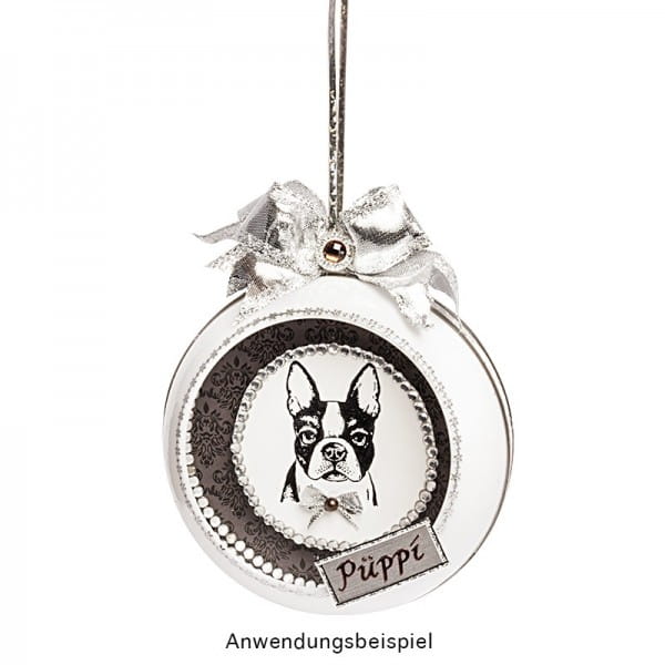 Feinkontur-Stempel, einzelne Motive auf Trägerfolie, Hunde