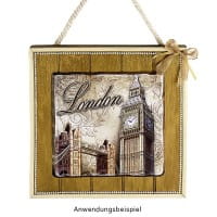 Relief-Sticker, Nostalgie London, 18 cm x 17,5 cm