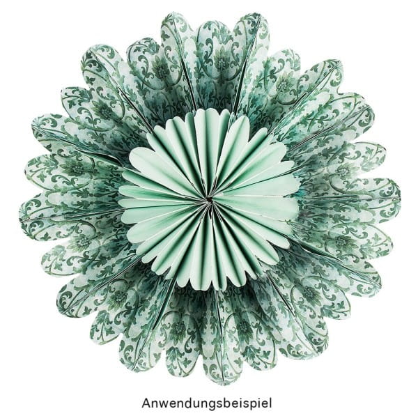 Schablone Falt-Blume "Flora 2", 8 verschiedene Blütenspitzen, inkl. Anleitung