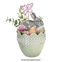 3-D Relief-Sticker, Hase und Küken in Tasse, versch. Größen, selbstklebend