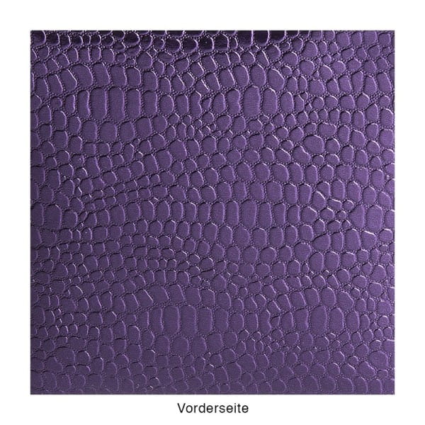 DuoDesign Faltfolien, Kroko-Optik, 10cm x 10cm, 65 Blatt, aubergine
