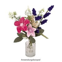 Pompons, Violett- & Rosatöne, versch. Farben und Größen, 500 Stück