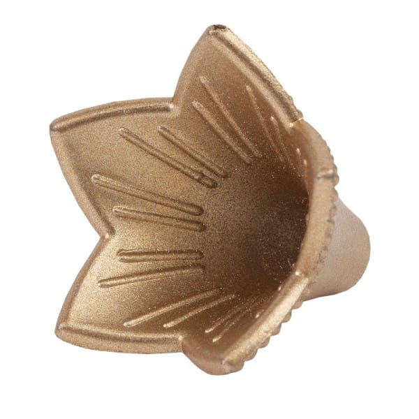 Blütenkelche, Glockenblumen, 2cm hoch, Ø 2,1cm, metallic-matt antikgold, 20 Stück