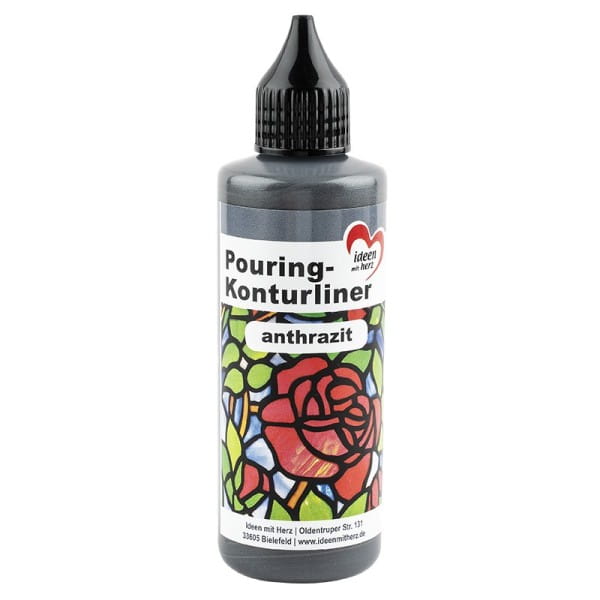 Pouring-Konturliner, 82ml, anthrazit