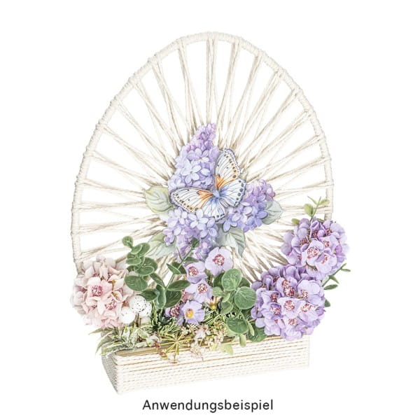 Deko-Blüten, Blütenköpfe, Ø 2,5cm, weiß-pink, 50 Stück