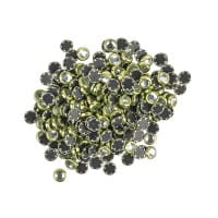 Hot-Fix Glas-Kristalle zum Aufbügeln, Ø 4mm, hellgrün, 200 Stück