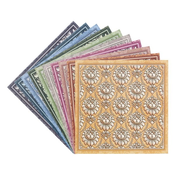 Grußkarten, Blumen & Ornamente 1, 16cm x 16cm,  10 Stück