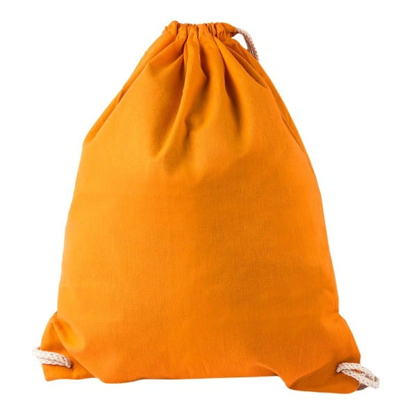 Turnbeutel aus Baumwolle, 37cm x 44cm, mandarine
