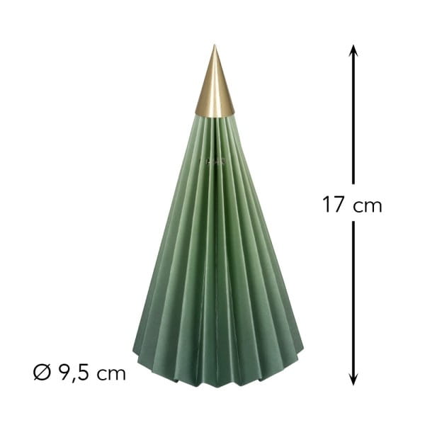 Magnet-Falt-Tanne, Design 4, Ø9,5cm, 17cm hoch, 180g/m², inkl. Tannenspitze