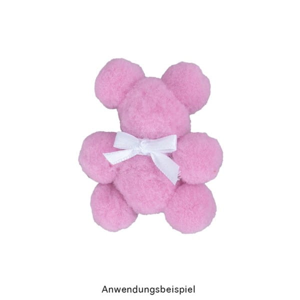 Pompons, Violett- & Rosatöne, versch. Farben und Größen, 500 Stück