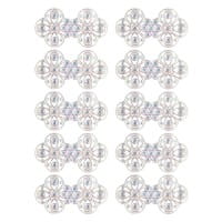 Kristallkunst-Schmucksteine, Ornament, 2,9cm x 5,3cm, transparent, klar, irisierend, 10 Stück