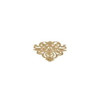 Metall-Ornamente, Design 13, 4,8cm x 3,5cm, hellgold, 10 Stück