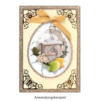 Passepartout-Grußkarten Ei, B6, Pastelltöne, inkl. Umschläge, 10 Stück