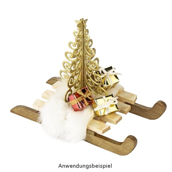 Winter-Deko, Tannenbaum 2, Rohlinge, 7,6cm x 7,6cm x 9,5cm, weiß, 10 Stück