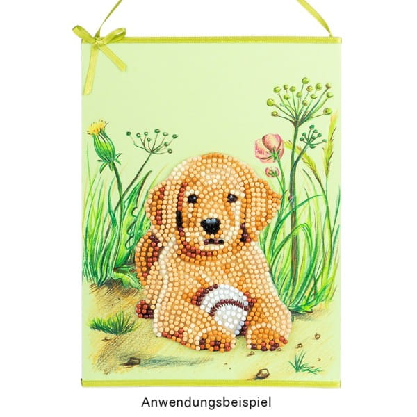 Diamond-Painting-Sticker, Hunde, DIN A4, 4 Bogen