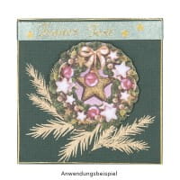 3-D Relief-Sticker, Weihnachtliche Kränze 1, versch. Größen, selbstklebend