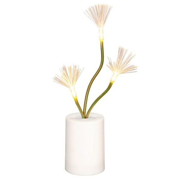 LED-Blumenstiele im Topf mit Glasfaser-Blütenstempeln, ca. 30 cm hoch, 3 LEDs in Warmweiß, Timer | Leucht-Deko | LED & Leucht-Deko | Deko- & Geschenkartikel