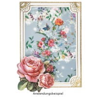 Motiv-Transparentpapiere Deluxe, Blumen 1, DIN A4, 150g/m², verschiedene Designs, geprägt, 10 Bogen