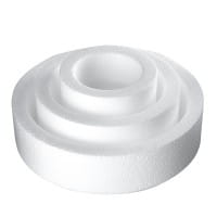 Styropor-Torte, 3 Styropor-Podeste, Ø20 cm, Ø15 cm, Ø10 cm