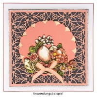 Laser-Kartenaufleger, Blumen 1, 14cm x 14cm, 4 versch. Designs, 5 Farbtöne, 20 Stück