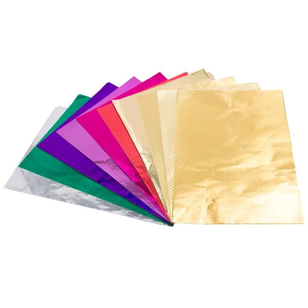 Decoupage-Metallicfolie, DIN A4, 10 Designs, 100 Bogen