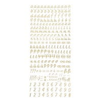 Sticker, Alphabet 3, Kleinbuchstaben, Spiegelfolie, gold