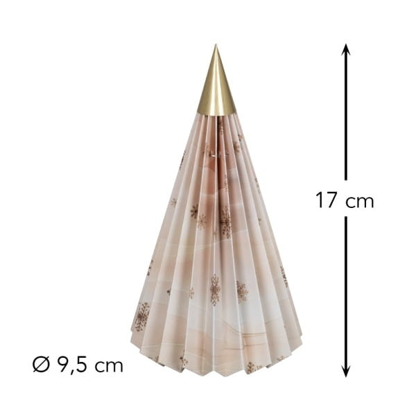 Magnet-Falt-Tanne, Design 2, Ø9,5cm, 17cm hoch, 180g/m², inkl. Tannenspitze