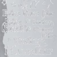 Sticker Frohes Neues Jahr, Spiegelfolie, silber