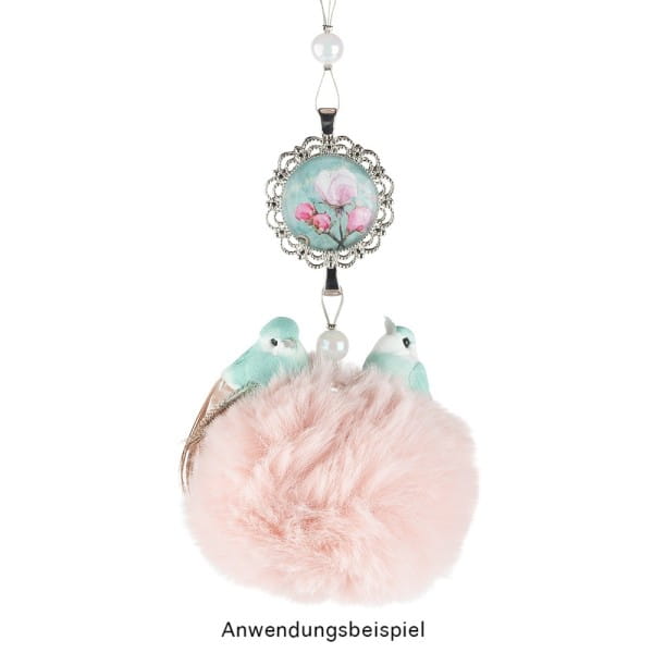 Deko-Federvögel, 5cm x 2,4cm x 2,3cm, 5 verschiedene Farben, 10 Stück