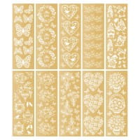 Premium-Transfers, Sommer 1, 10cm x 30cm, Goldfolie, 10 Bogen