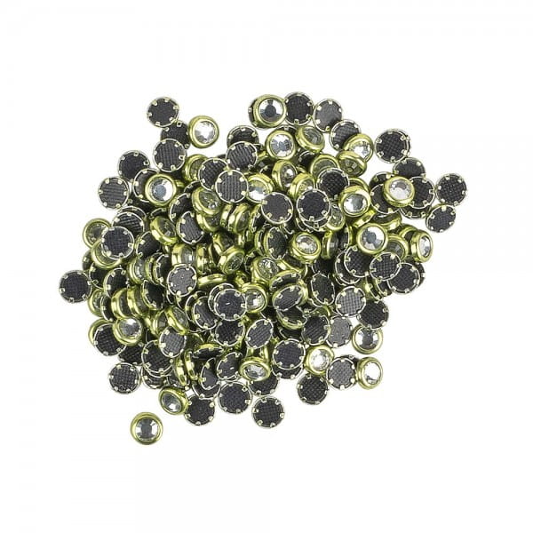 Hot-Fix Glas-Kristalle zum Aufbügeln, Ø 4mm, hellgrün, 200 Stück
